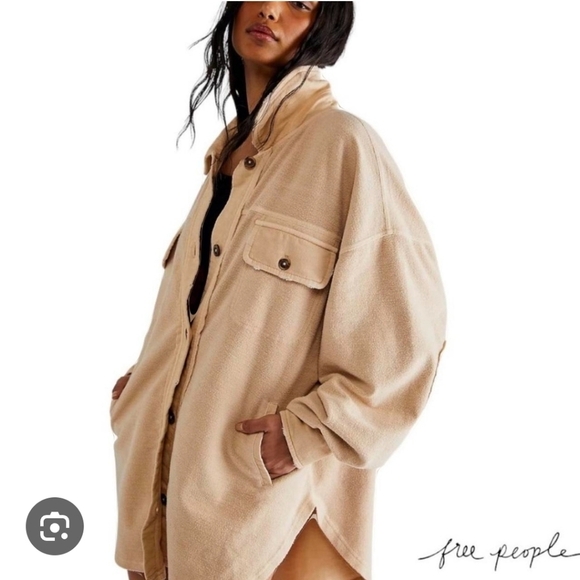 Free People Ruby Button Up Shacket Jacket Size XS NWOT - Picture 1 of 7
